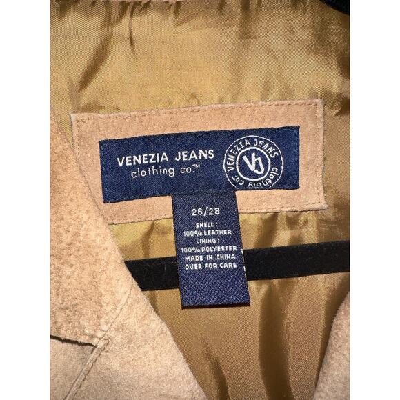 Venezia Jeans Clothing Co Women’s Plus Size 26/28 Leather Coat Jacket Button Up - Picture 4 of 6